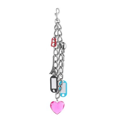 Balenciaga Big Souvenirs Keyring In Purple