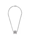 Balenciaga "3letter Ceo" Necklace In Gray