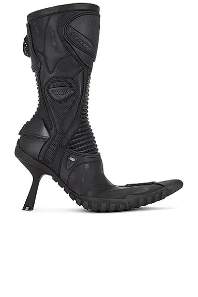 Balenciaga Black Biker 90 Leather Boots