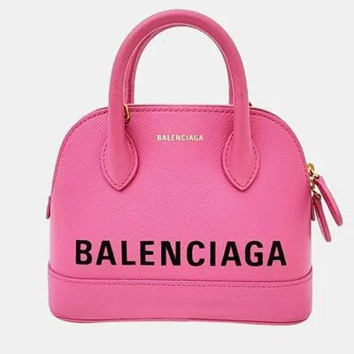 Pre-owned Balenciaga Bill Xxs Top Handle Bag In Pink
