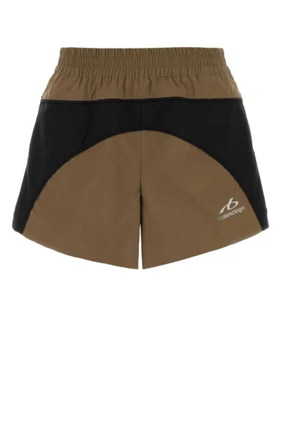 Balenciaga Techwear Bermudas Bermuda Shorts In Brown