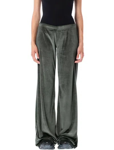 Balenciaga Bistretch Velvet Sweatpants In Green