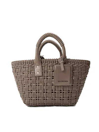 Balenciaga Bistro Basket Tote Bag In Brown