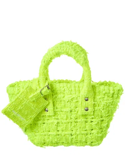 BALENCIAGA BALENCIAGA BISTRO XXS TWEED BASKET TOTE