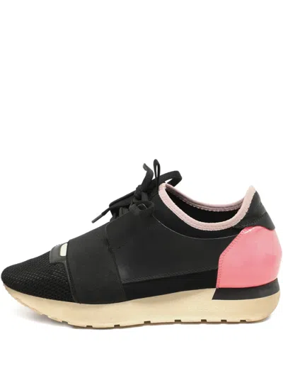 Pre-owned Balenciaga Lace-up Sneakers In Black