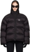 BALENCIAGA BLACK 3B SPORTS ICON PUFFER JACKET