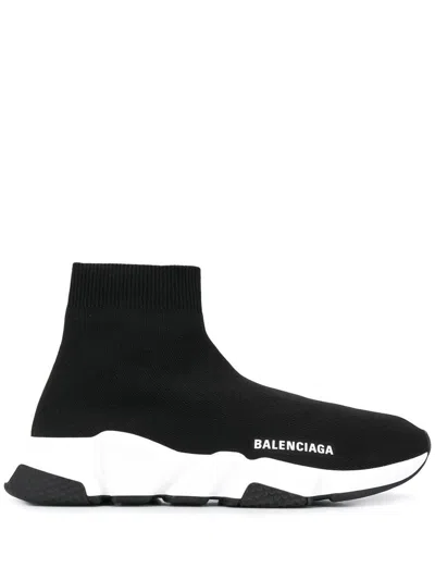 Balenciaga Black 3d-knit Speed Sneakers For Women