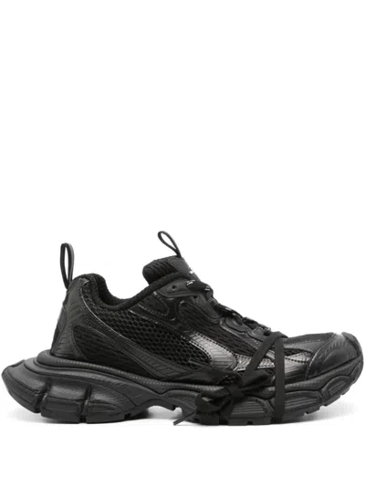 BALENCIAGA BLACK 3XL LACE UP SNEAKERS
