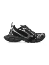 Balenciaga Men Two-tone Mesh And Rubber 3xl Sneakers In Black