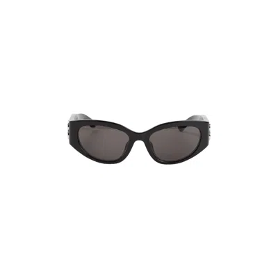 Balenciaga Black Acetate Bossy Rd Af Bb0324sk Sunglasses In Grey
