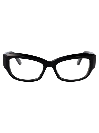 Balenciaga Black Acetate Optical Glasses In Brown
