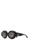 Balenciaga Thick Frame Superbusy Sunglasses In Black