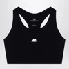 Balenciaga Sporty Reflective Logo Top Tops Black In Black