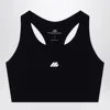 Balenciaga Black Activewear Sleeveless Top In Matt Nylon Blend In Black