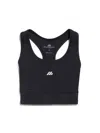 Balenciaga Black Activewear Sleeveless Top In Matt Nylon Blend In Multi