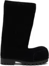 Balenciaga Men's Alaska Fur High Boot In Black In Black