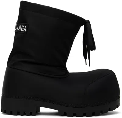Balenciaga Black Alaska Low Boots In 1000 Black