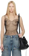 Balenciaga Trompe L Il Lingerie Top In Multi