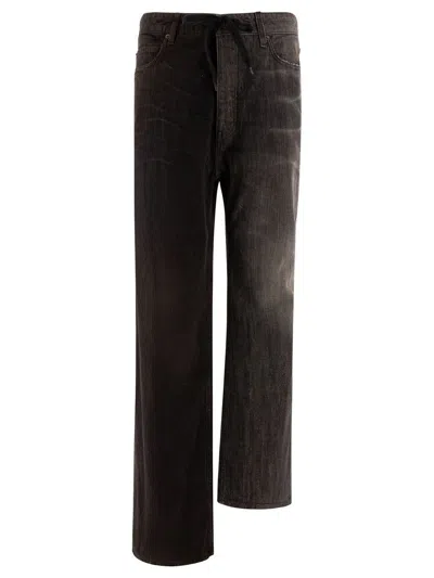 Balenciaga Black And Grey Cotton Jeans