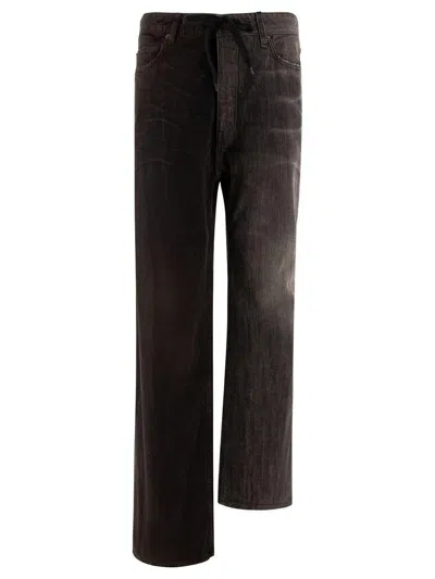 Balenciaga Black And Grey Cotton Jeans