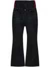 Balenciaga Layered Shell-trimmed Distressed Flared Jeans In Black