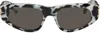 Balenciaga Logo-plaque Cat-eye Sunglasses In 010 Shiny Black And
