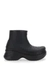 Balenciaga Black Crocs Edition Rubber Boots