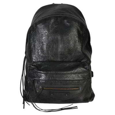 Pre-owned Balenciaga Black Arena Lambskin Le City Backpack