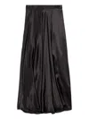 Balenciaga Asymmetrical Midi Skirt In Black