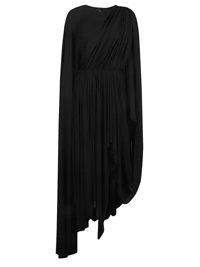 Balenciaga Black Asymmetrical Long Sleeve Dress For Women