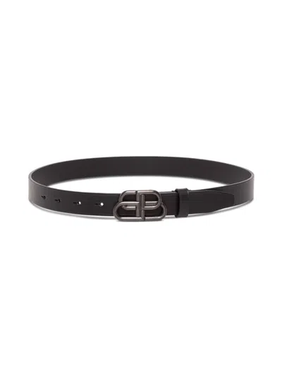 Balenciaga Black Bb Buckle Belt