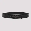 Balenciaga Adjustable Leather Belt With Single Loop In Black