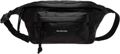 Balenciaga Black Bb Monogram Belt Bag