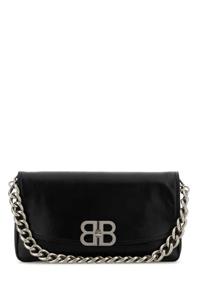 BALENCIAGA BLACK BB SOFT MEDIUM SHOULDER BAG