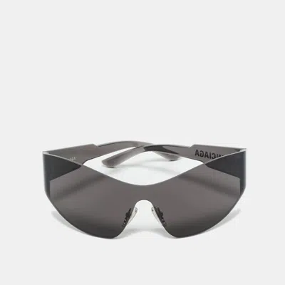 Pre-owned Balenciaga Black Bb0257s Shield Sunglasses