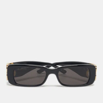 Pre-owned Balenciaga Black Bb096s Rectangle Sunglasses