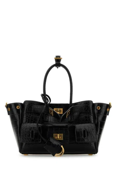 BALENCIAGA BLACK BEL AIR CARRY TOTE