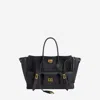 Balenciaga Women Black Leather Medium Carry All Bel Air Shopping Bag In Black