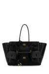 Balenciaga Women Black Leather Medium Carry All Bel Air Shopping Bag In Black