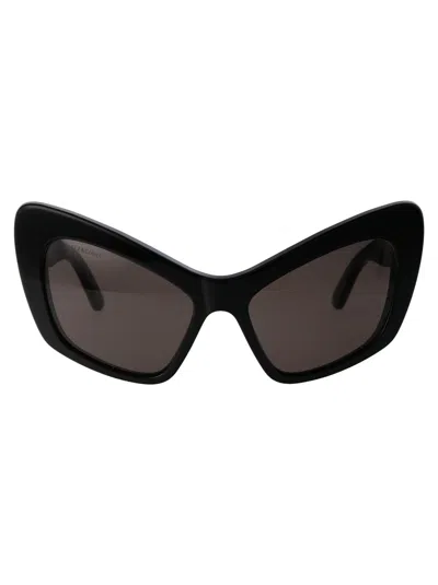 Balenciaga Black Black Grey Acetate Sunglasses