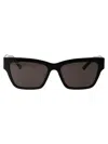 Balenciaga Black Black Grey Acetate Sunglasses In Black