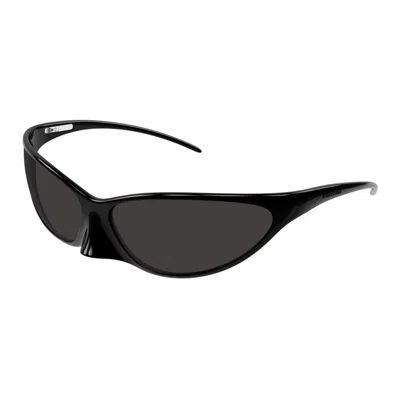Balenciaga Black-black-grey Alluminium Sunglasses