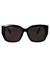 Balenciaga Black-black-grey Recycled Acetate Sunglasses In Black