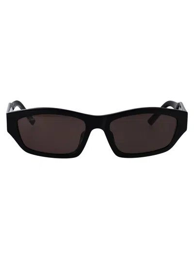 Balenciaga Black-black-grey Recycled Acetate Sunglasses