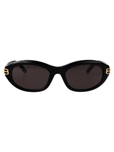 Balenciaga Black-black-grey Recycled Acetate Sunglasses