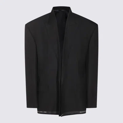Balenciaga Black Cotton Blazer