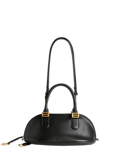 BALENCIAGA BLACK BOLERO BOWLING BAG MINI BOWLING BAG<BR/>