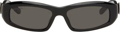 Balenciaga Black Bolt Sunglasses In Black-black-grey