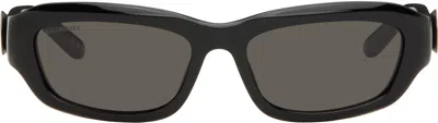 Balenciaga Black Bolt Sunglasses In Black-black-grey