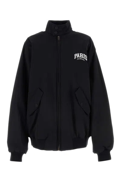 BALENCIAGA BLACK BOMBER JACKET